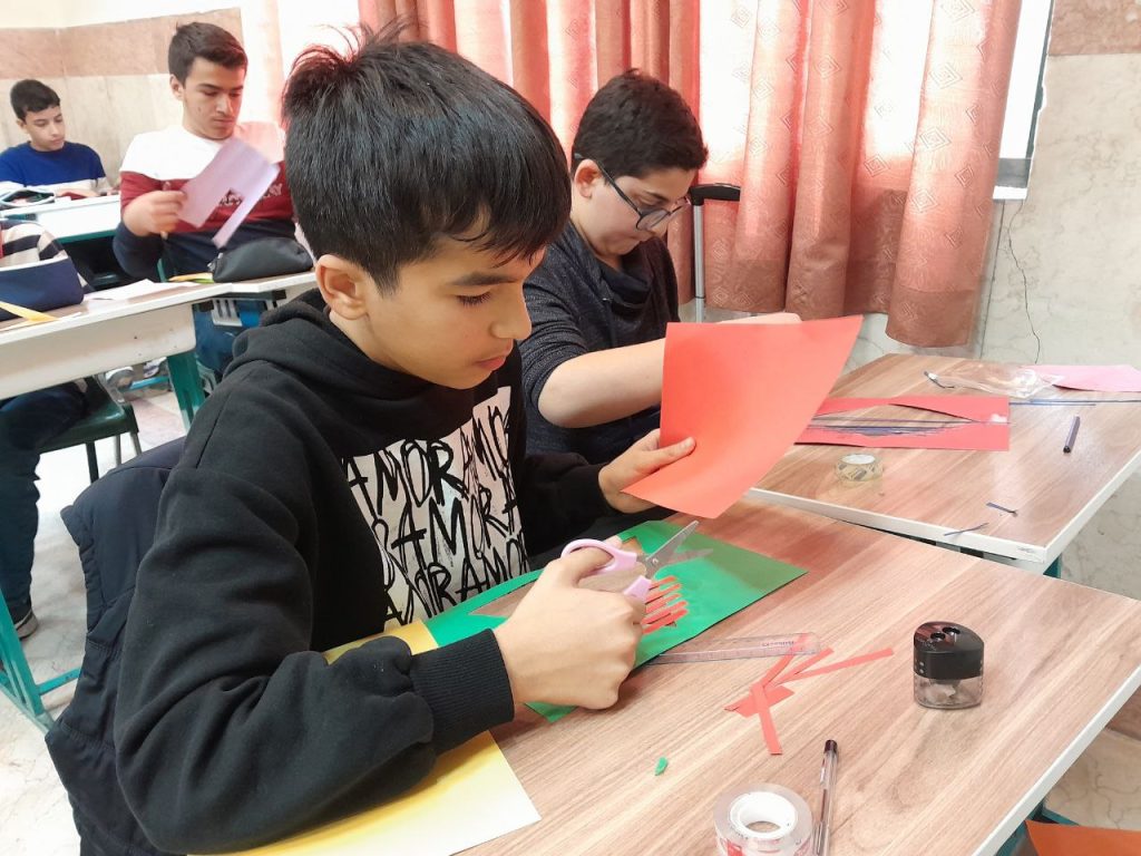 گزارش تصویری کلاس هنر- دوره اول متوسطه